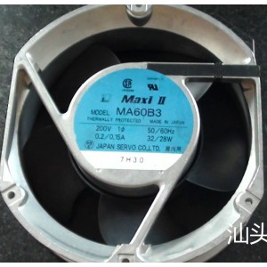 SERVO MA60B3 220V 0.2A 38W 2wires Cooling Fan